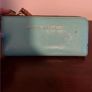 Dooney & Bourke Turquoise Leather Wallet